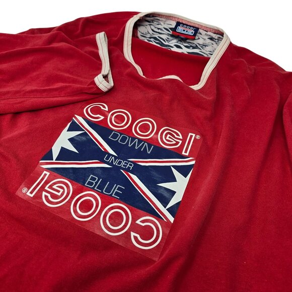 Coogi‎ Tee Shirt 4XL Men's Long Sleeve Red Graphic Print - Picture 1 of 6